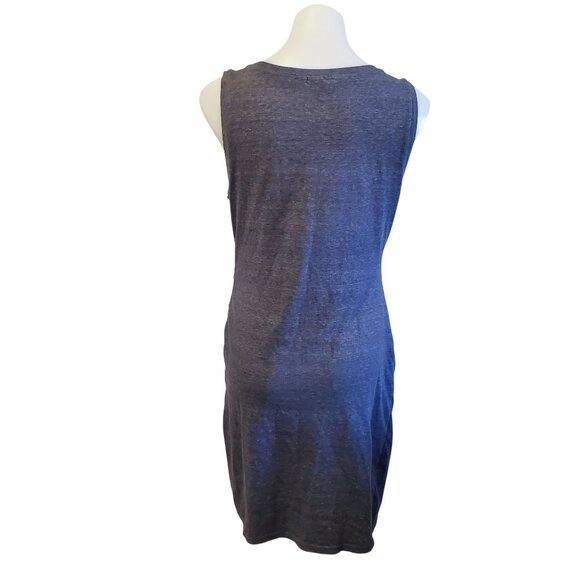 Leith Ruched Heather Gray Sleeveless Tank Bodycon Mini Dress Sz XL - Picture 6 of 12